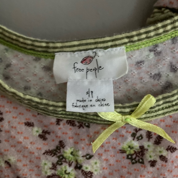 2pc Set FREE PEOPLE Sleep Lounge PJ Tank Cami Top Shorts Bottoms Pink Green S P - Picture 3 of 6